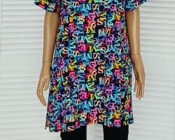 Трикотажна жіноча блуза кольорова великих розмірів 66
