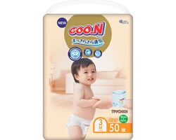 Трусики-підгузки GOO.N Premium Soft для дітей 7-12 кг (розмір 3(M), унісекс, 50 шт.)