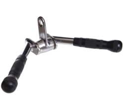 Ручка для верхньої тяги York V-подібна на трицепс з обертовим підвісом та гумовими рукоятками, хром