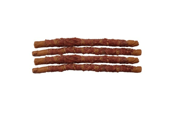 Ласощі для собак, кручене м'ясо качки на пресованої кістки 28 см. - NaVolyni.com