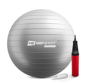 Фітбол Hop-Sport 65cm HS-R065YB silver + насос