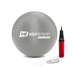 Фітбол Hop-Sport 45cm HS-R45YB silver + насос