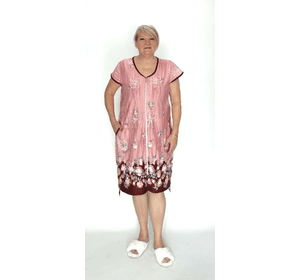 Жіночий халат літній трикотажний на блискавці
