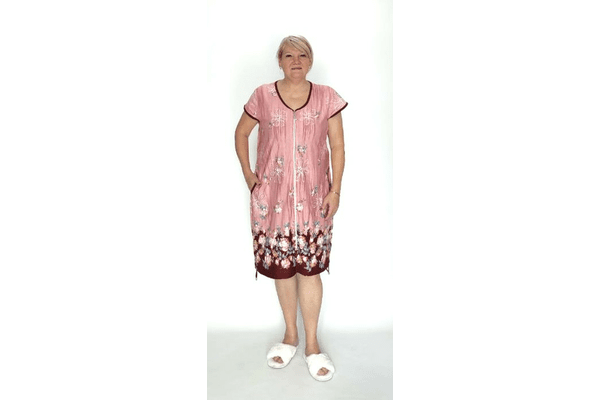 Жіночий халат літній трикотажний на блискавці - NaVolyni.com