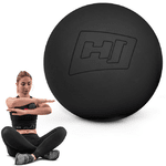 Силіконовий масажний м'яч 63 мм HS-S063MB black - NaVolyni.com, Фото 2