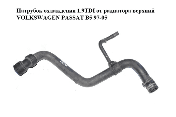 Патрубок охлаждения 1.9TDI от радиатора верхний VOLKSWAGEN PASSAT B5 97-05 (ФОЛЬКСВАГЕН  ПАССАТ В5) - NaVolyni.com