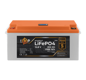 Акумулятор LP LiFePO4 для ДБЖ LCD 12V (12,8V) - 202 Ah (2586Wh) (BMS 100A/50A) пластик