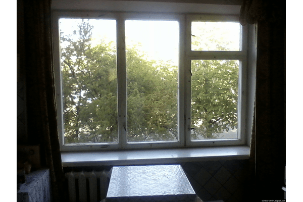 Вікна металопластикові вигляд до і після монтажу - NaVolyni.com