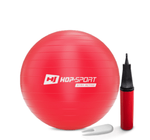 Фітбол Hop-Sport 55cm HS-R055YB red + насос