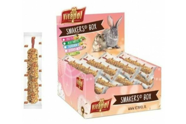 Колба Vitapol Smakers Box для шиншилл, со вкусом фруктов и ореха, упаковка 12 шт - NaVolyni.com