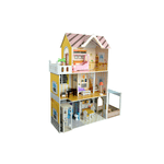Дерев'яний ляльковий будиночок для Барбі FunFit Kids 3045 + тераса + 2 ляльки - NaVolyni.com, Фото 5