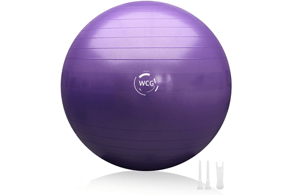 М'яч для фітнесу (фітбол) WCG 65 Anti-Burst 300кг Фіолетовий - NaVolyni.com