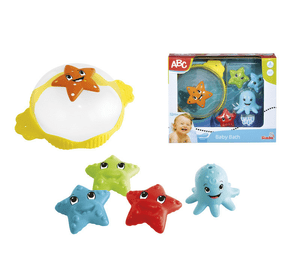 Набір іграшок для ванни Розваги з сачком, морською зіркою та восьминогом, 5 аксес., 16 см, 12 міс.