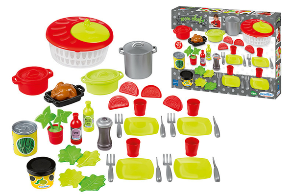 Ігровий набір Chef 'Готуємо салат' з продуктами, салатником та посудом, 43 аксес., 18 міс.+ - NaVolyni.com