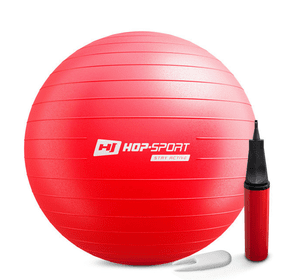 Фітбол Hop-Sport 65cm HS-R065YB red + насос