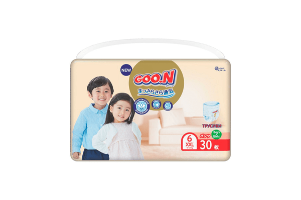 Трусики-підгузки GOO.N Premium Soft для дітей 15-25 кг (розмір 6 (XXL), унісекс, 30 шт.) - NaVolyni.com