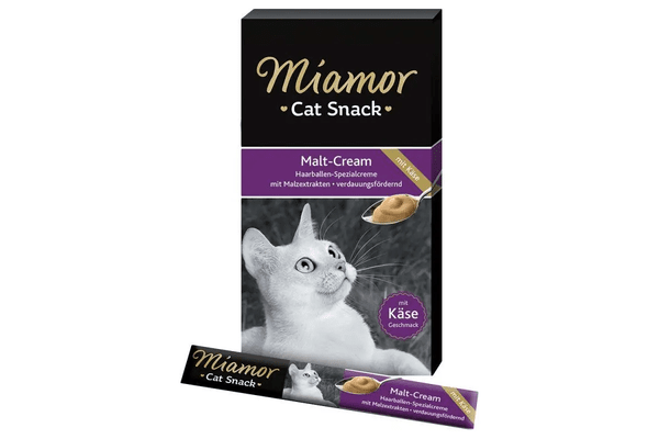 Паста Miamor Cat Snack Malt Cream Kase для виведення волосяних кульок у котів із сиром (90г) - NaVolyni.com