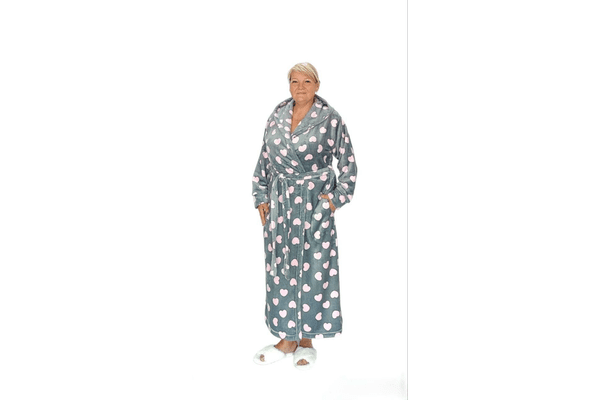 Жіночий халат махровий довгий з капюшоном 56 - NaVolyni.com