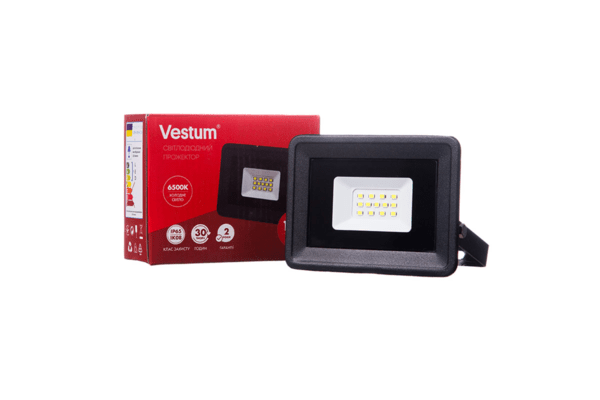 Світлодіодний прожектор Vestum 10W 900Лм 6500K 185-265V IP65 1-VS-3001 - NaVolyni.com