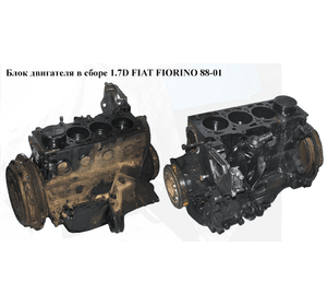 Блок двигателя в сборе 1.7D без поддона и маслонасоса FIAT FIORINO 88-01 (ФИАТ ФИОРИНО)