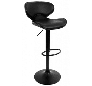 Барний стілець зі спинкою Bonro B-068 чорний (чорна основа) (2 шт)