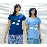 Трикотажна піжама жіноча футболка та шорти 56/58 - NaVolyni.com, Фото 2