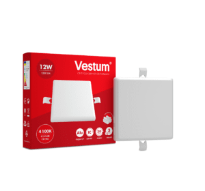 Акцiя! Квадратний світлодіодний врізний світильник "без рамки" Vestum 12W 4100K 1-VS-5603