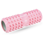 Масажний ролик Queenfit для йоги та фітнесу EVA 33*10,5 см рожевий - NaVolyni.com, Фото 1