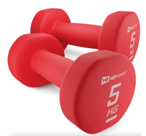 Гантелі для фітнесу неопренові круглі Hop-Sport HS-V050DR 2x5 кг червоний