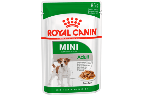 Влажный корм для собак Royal Canin Mini Adult кусочки в соусе, 0,085 - NaVolyni.com