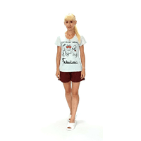 Трикотажна жіноча піжама футболка та шорти 50
