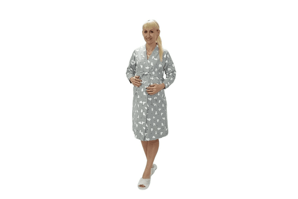 Трикотажний халат для вагітних на запах 50 - NaVolyni.com