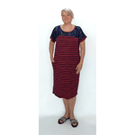 Жіноче плаття в смужку з мереживом батал 56 - NaVolyni.com, Фото 3