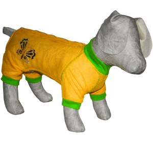 «ЛІТО» комбінезон –трикотажна спортивна сітка, трикотажна резинка, блискуча наклейка. Для малих порід собак.