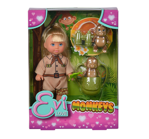 Лялька Еві з мавпочками та аксес., 3+