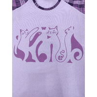 Трикотажна піжама на байці жіноча з котами 60