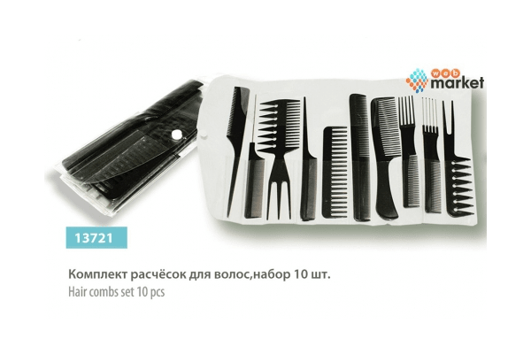Комплект расчесок для волос SPL 13721, 10 шт - NaVolyni.com
