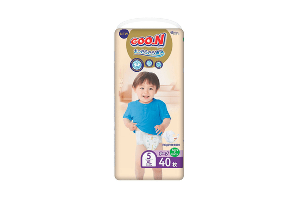 Підгузки GOO.N Premium Soft для дітей 12-20 кг (розмір 5(XL), на липучках, унісекс, 40 шт) - NaVolyni.com