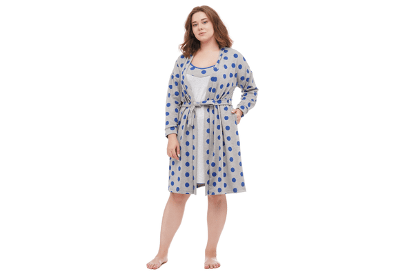 Теплий комплект халат і нічна сорочка - NaVolyni.com