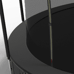 Батут FitToSky 374см з внутрішньою сіткою та драбинкою чорний - NaVolyni.com, Фото 3