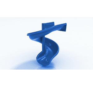 Гірка пластикова гвинтова H-1,5 м. подовжена Синій