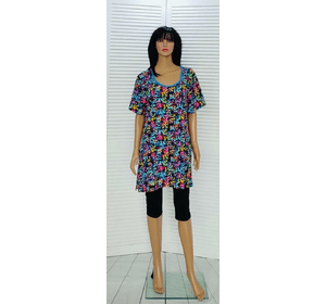 Трикотажна жіноча блуза кольорова великих розмірів 64