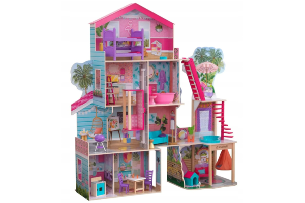 Великий ляльковий будиночок ігровий для Барбі AVKO Вілла Марбелія, звукові та світлові ефекти - NaVolyni.com