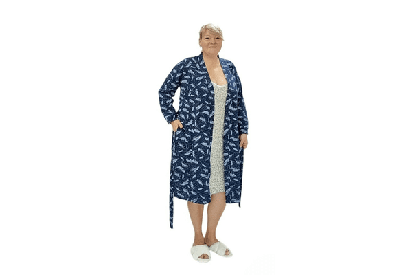 Жіночий комплект бавовняний для сну халат і сорочка 58 - NaVolyni.com
