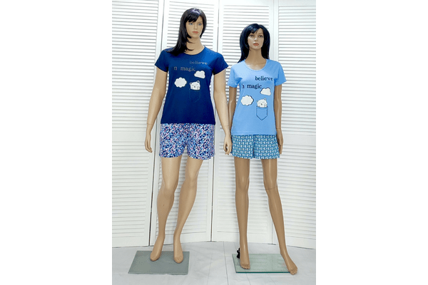 Трикотажна піжама жіноча футболка та шорти 56/58 - NaVolyni.com