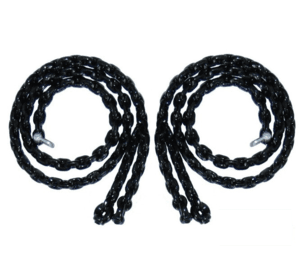 Набір цепів із покриттям із гуми для гойдалки 180 см Чорний