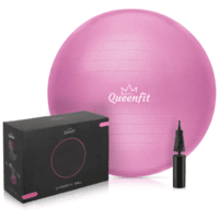 Фітбол Queenfit 65 см рожевий + насос