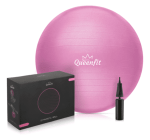 Фітбол Queenfit 65 см рожевий + насос