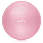Фітбол Queenfit 65 см світло-рожевий + насос - NaVolyni.com, Фото 3