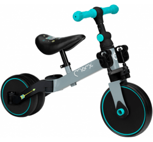 Дитячий біговел-велосипед MoMi LORIS 4в1 (колір – grey-turquoise)